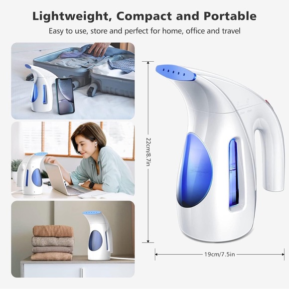 NWT Handheld Portable Garment Steamer  for Home and Travel, 240ml Capacity - Picture 6 of 12